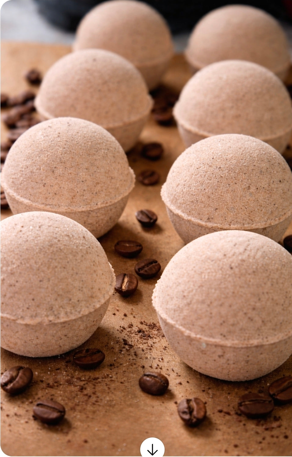 Coffee bath bomb