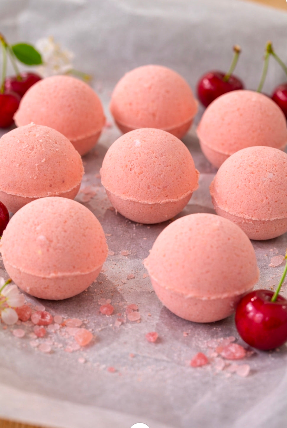 Cherry bath bomb